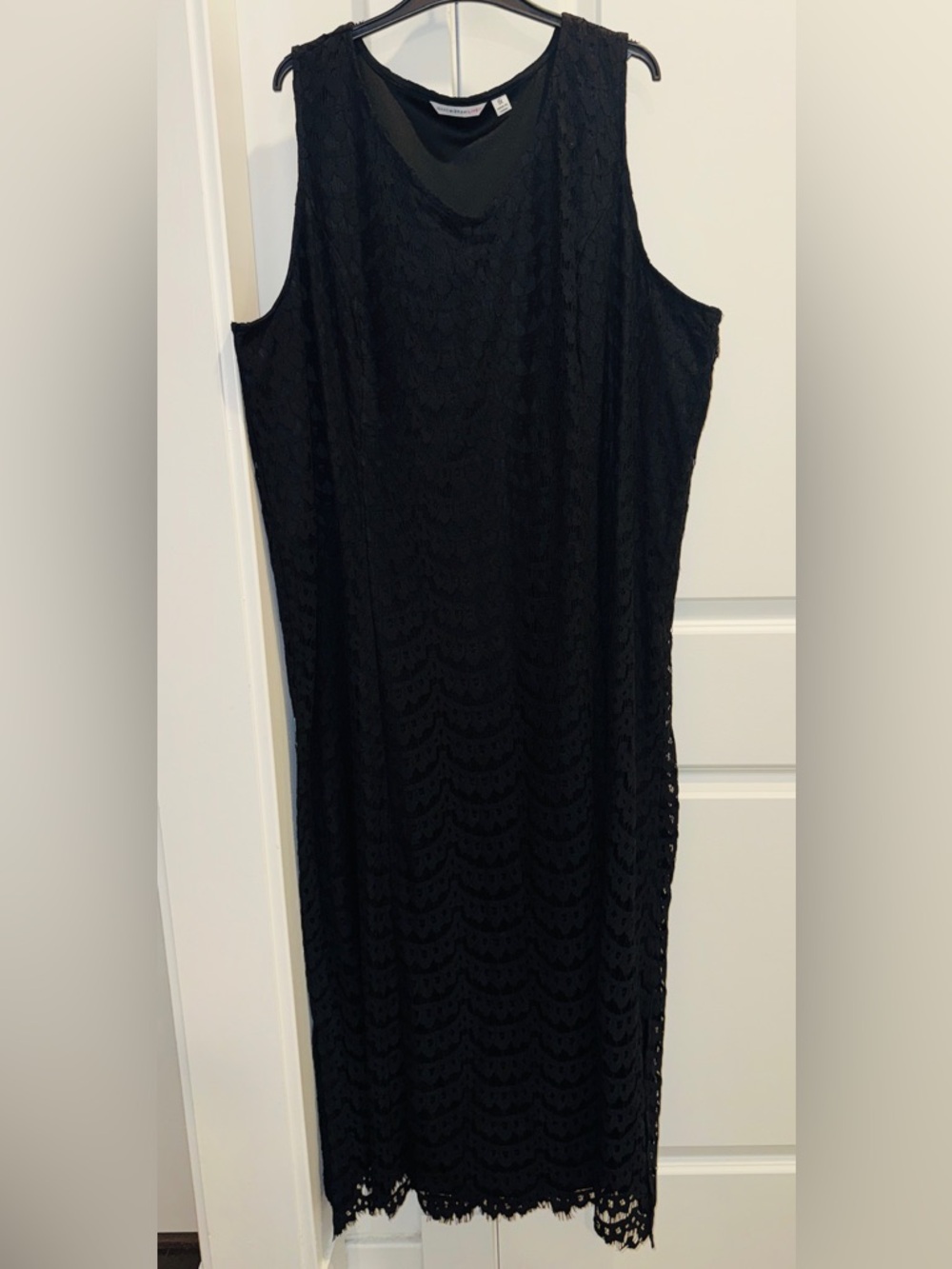 Isaac Mizrahi Black Lace Midi Dress